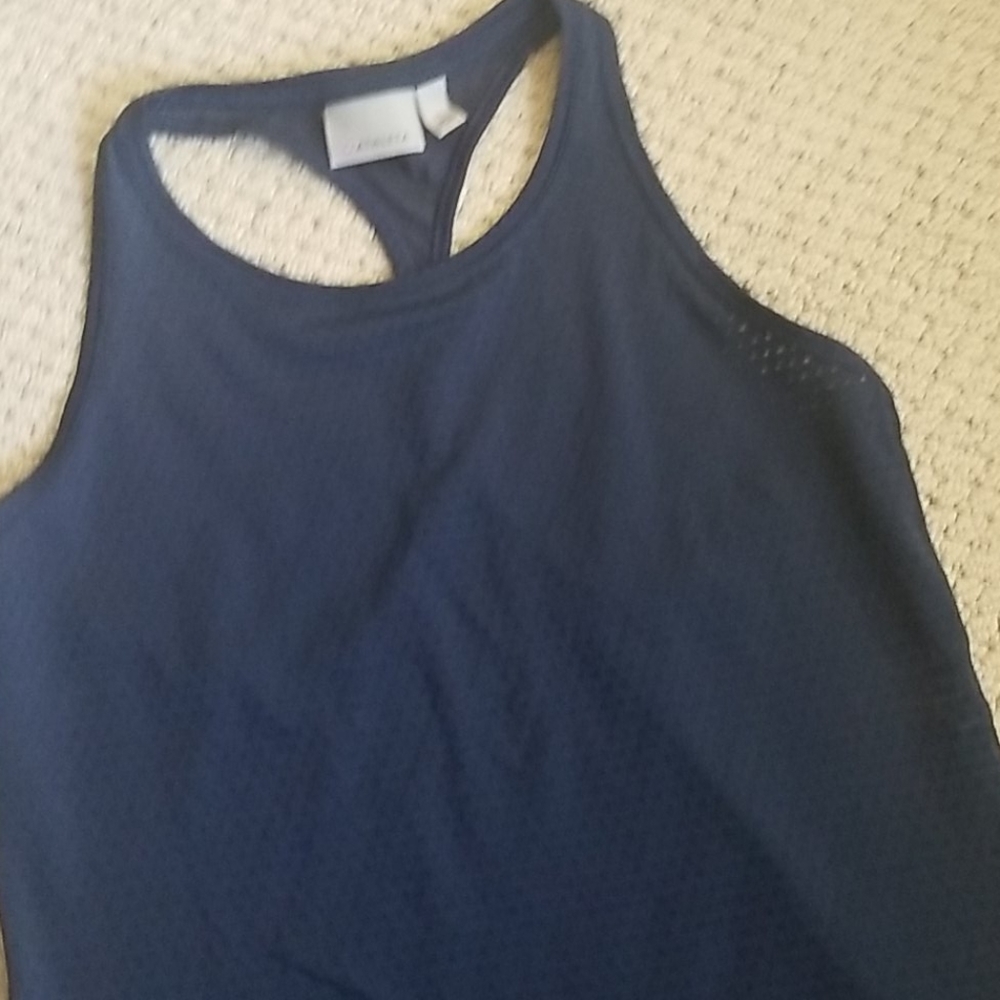 Athleta perforated sport tank Navy NWOT